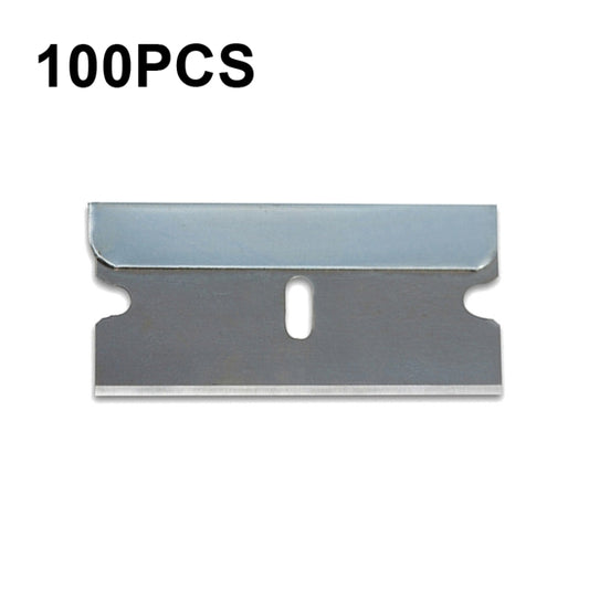 100 PCS A25 Car Film Mobile Phone Screen Auxiliary Tool Single Sided Stainless Steel Blade, 100 PCS